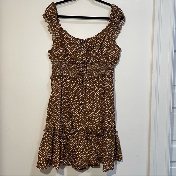 Printed Ruffle Mini Dress - Picture 2 of 6